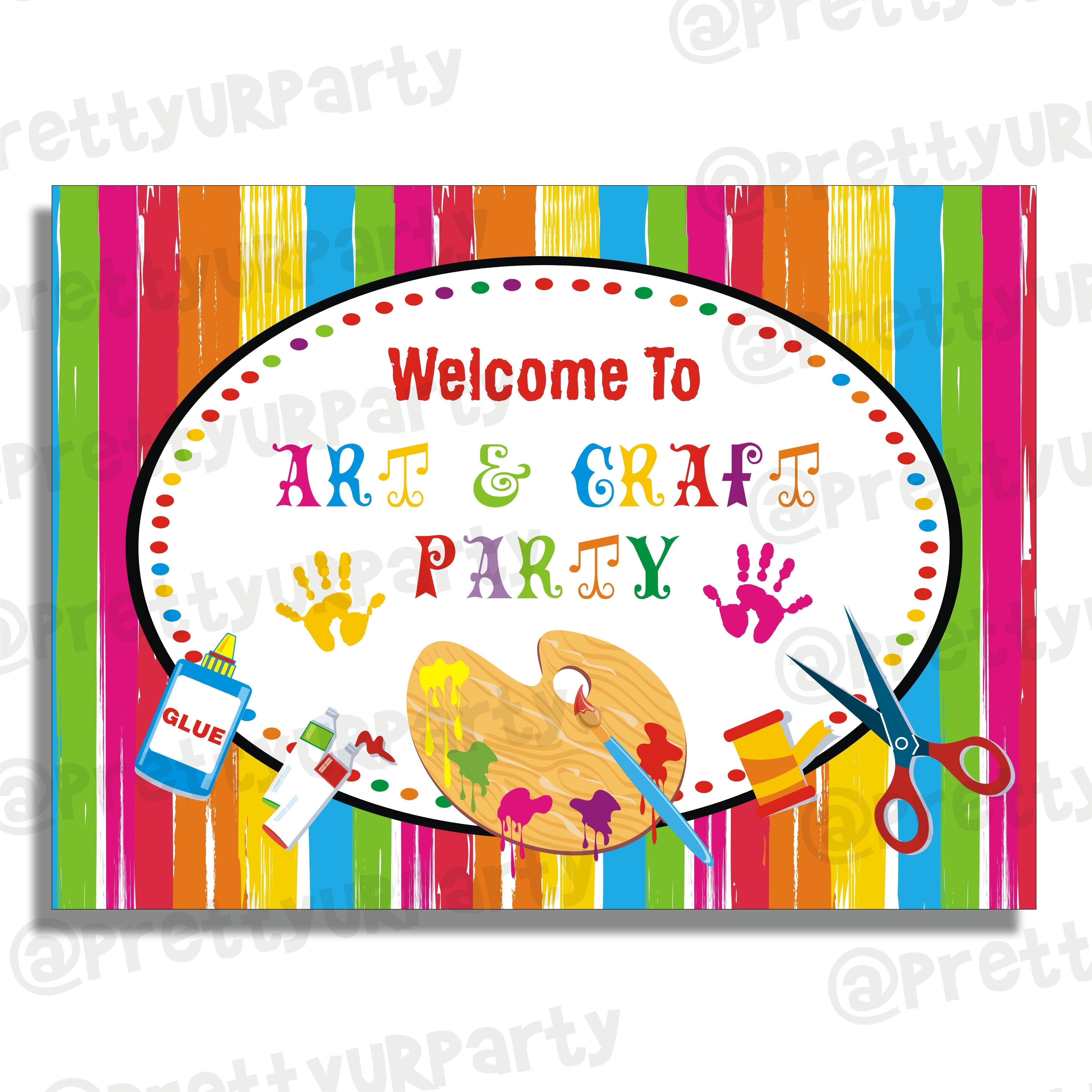 Art & Craft Party Entrance Banner / Door Sign THEME PARTIES Pretty UR Party Default Title