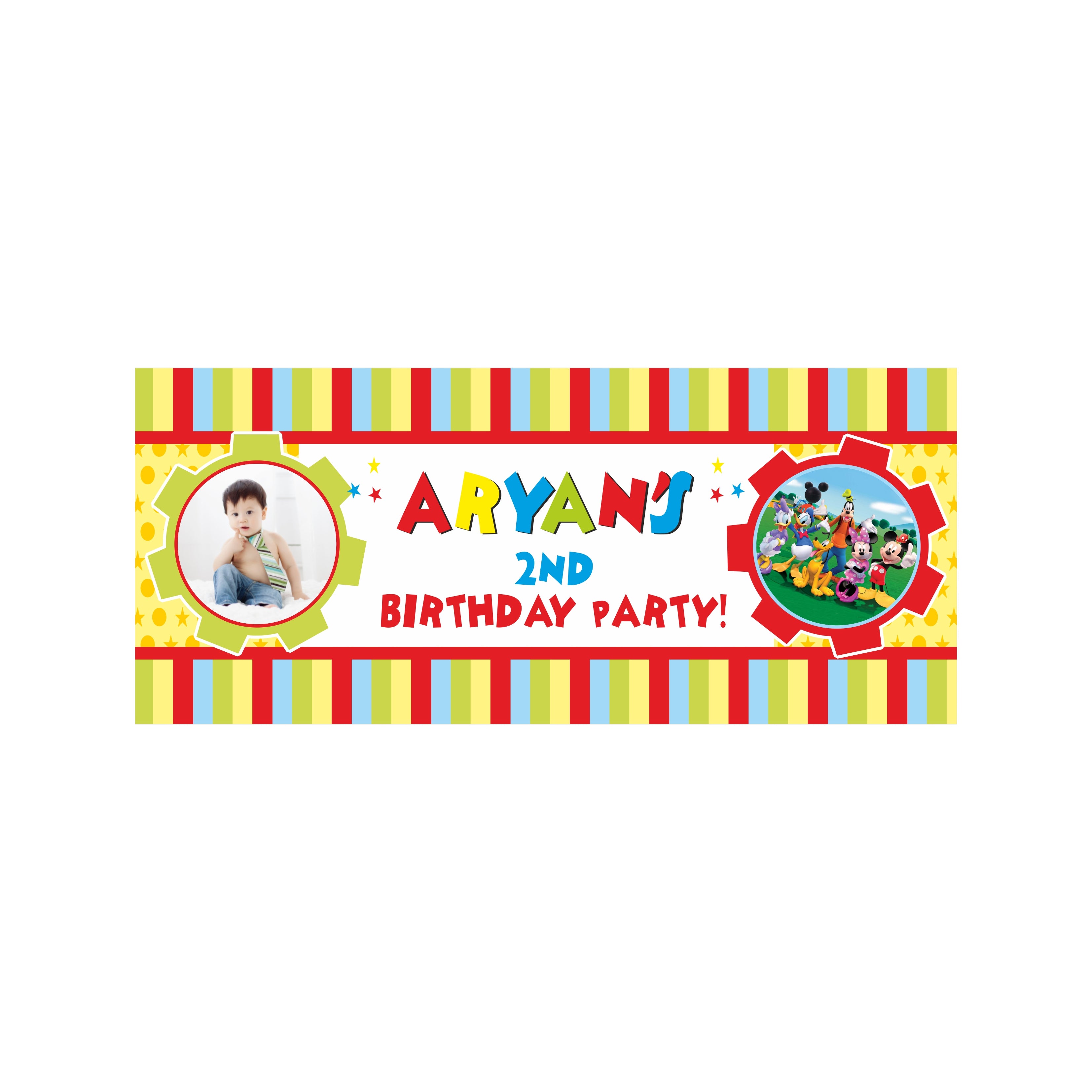 Personalized Mickey Mouse Clubhouse Birthday Banner 30in ALL PARTY SUPPLIES Pretty UR Party
