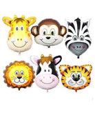 Jungle theme Foil Balloons - Set of 6 BALLOONS PRETTY UR PARTY