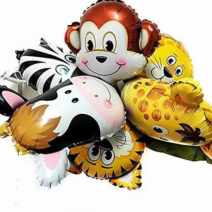 Jungle theme Foil Balloons - Set of 6 BALLOONS PRETTY UR PARTY