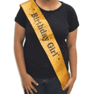 BIRTHDAY GIRL GLITTER Sash | Birthday Sash | Personalised Glitter Sash | Luxurious Birthday Sash ACCESSORIES Pretty UR Party