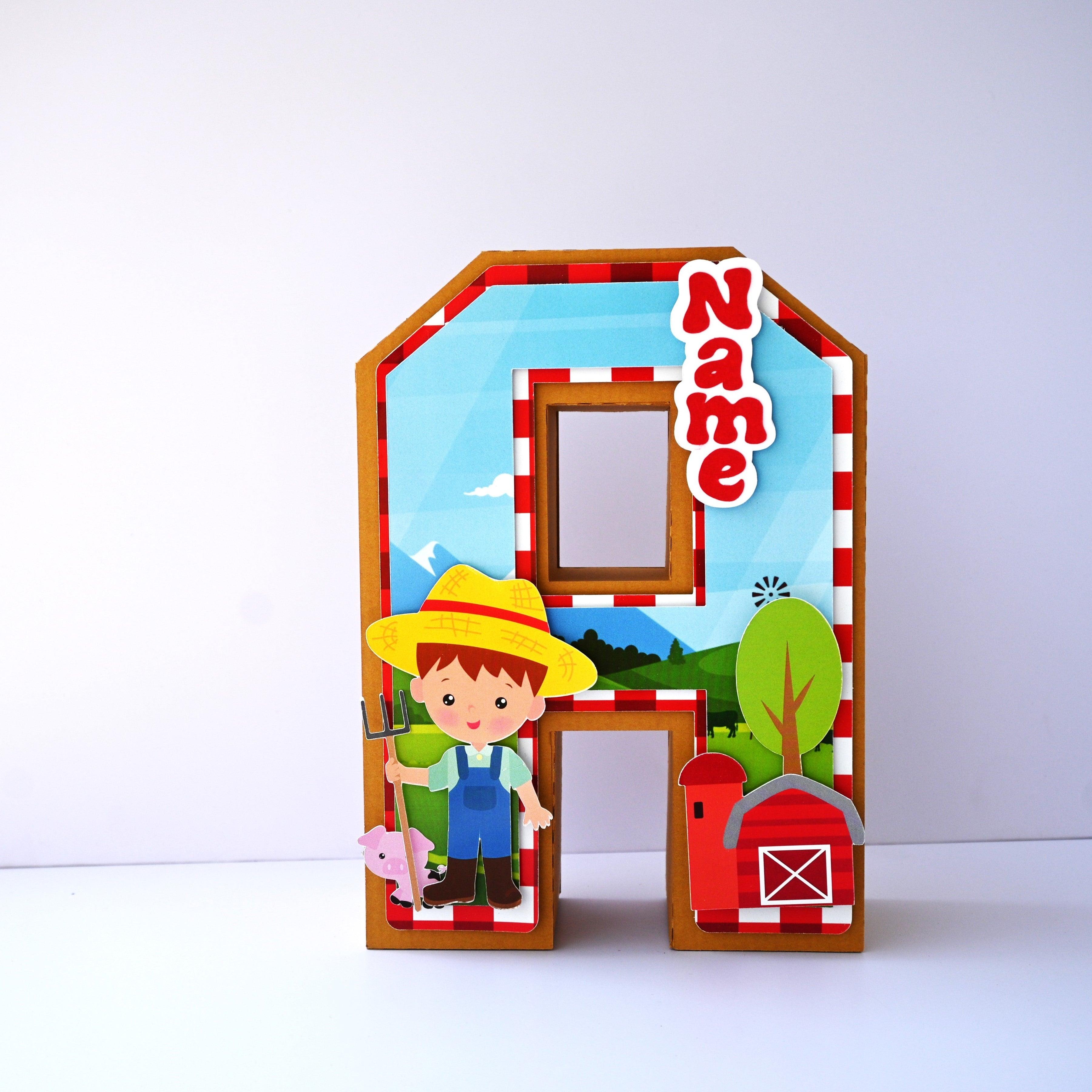 Barnyard 3D Letter / Number HANDCRAFTED PRETTY UR PARTY