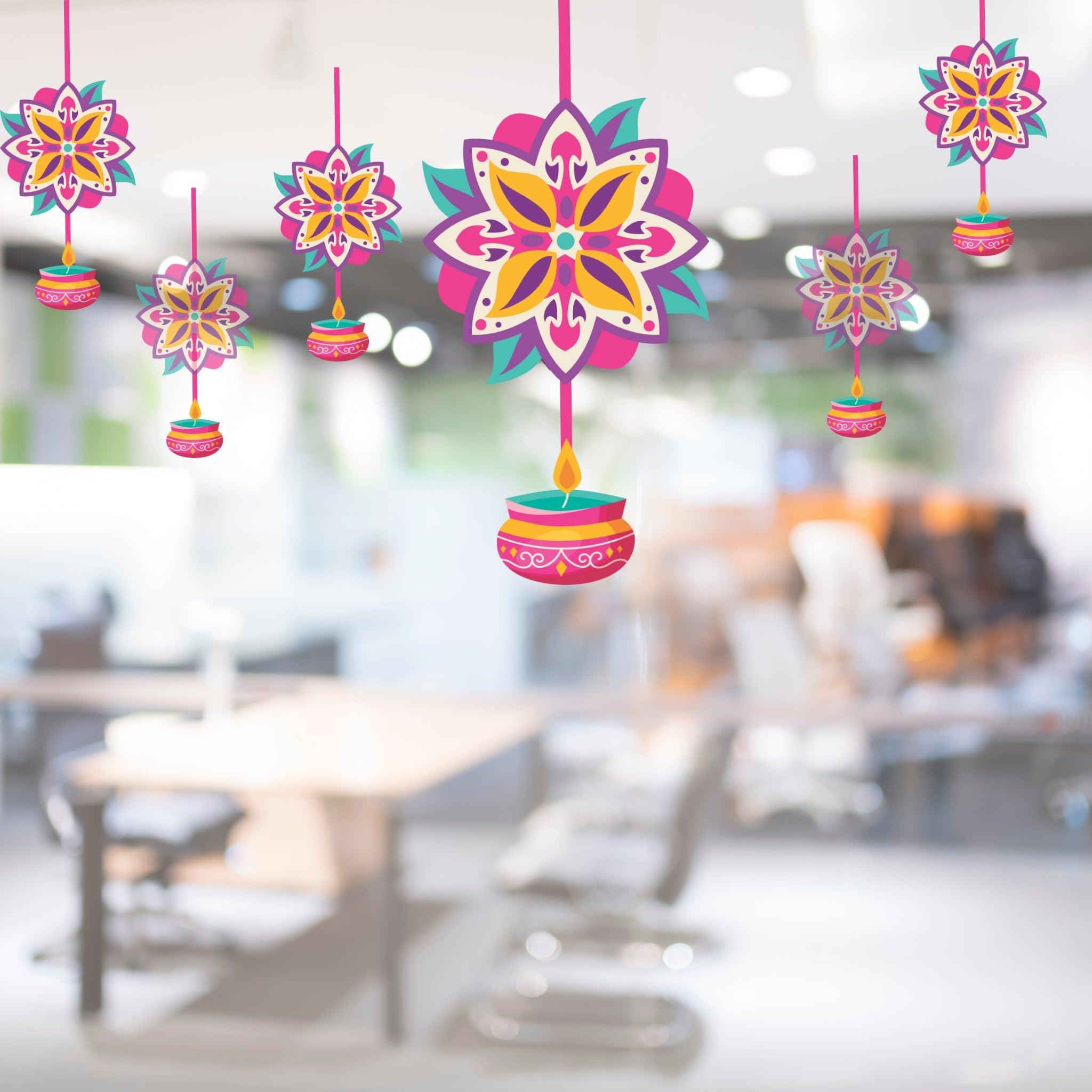 Diwali Hanging Danglers Double - Pack of 6 DECORATIONS PRETTY UR PARTY