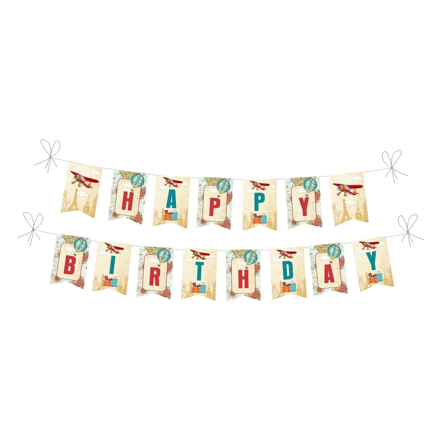 Travel theme Decorations Package - 70 pieces Combo BIRTHDAYS Pretty UR Party