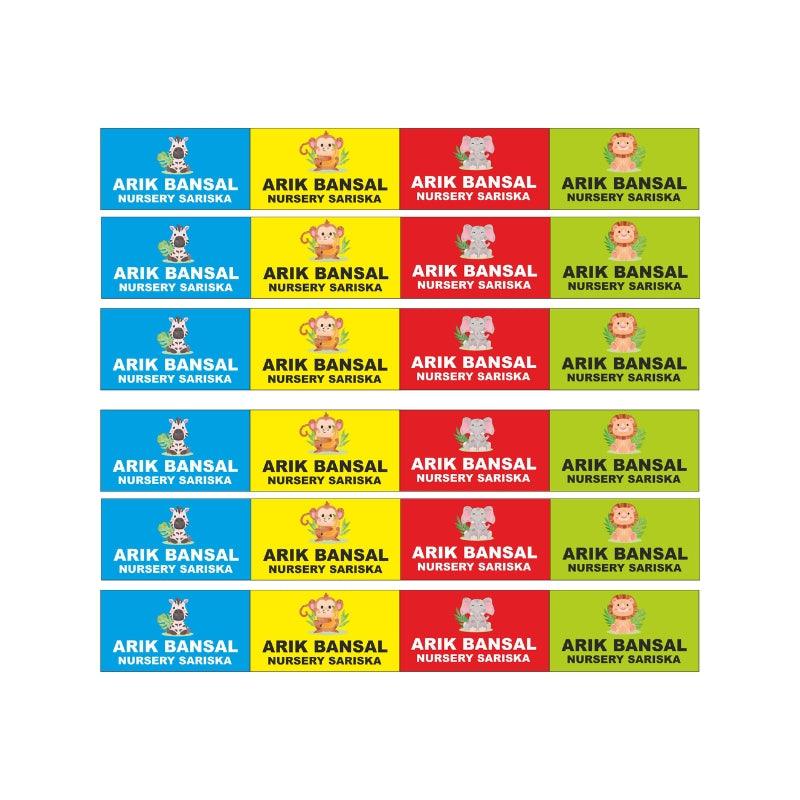 Cute Animals waterproof labels PERSONALISED PRETTY UR PARTY