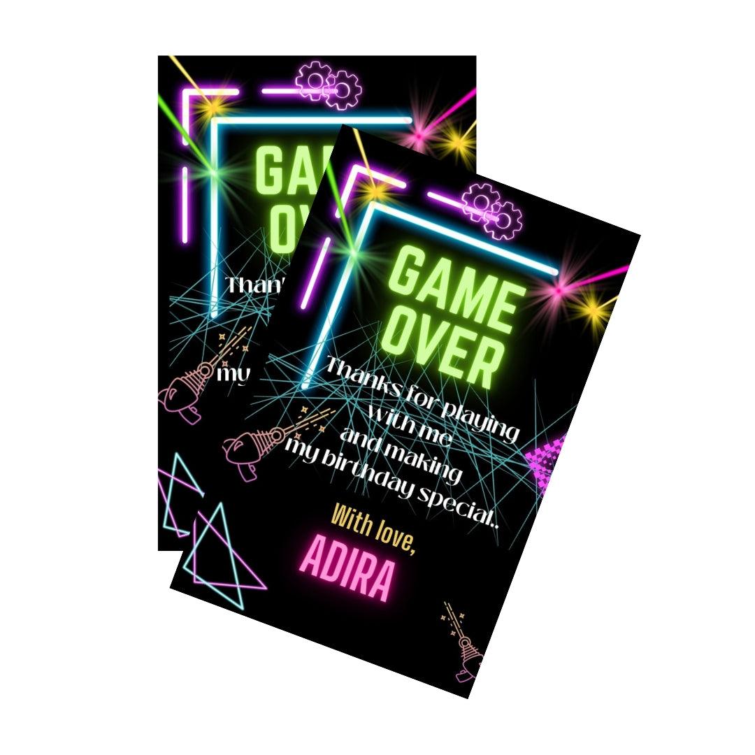 Laser Tag Theme Thank you Tags THEME PARTIES Pretty UR Party Laser Tag Theme Thank you Tags THEME PARTIES Pretty UR Party