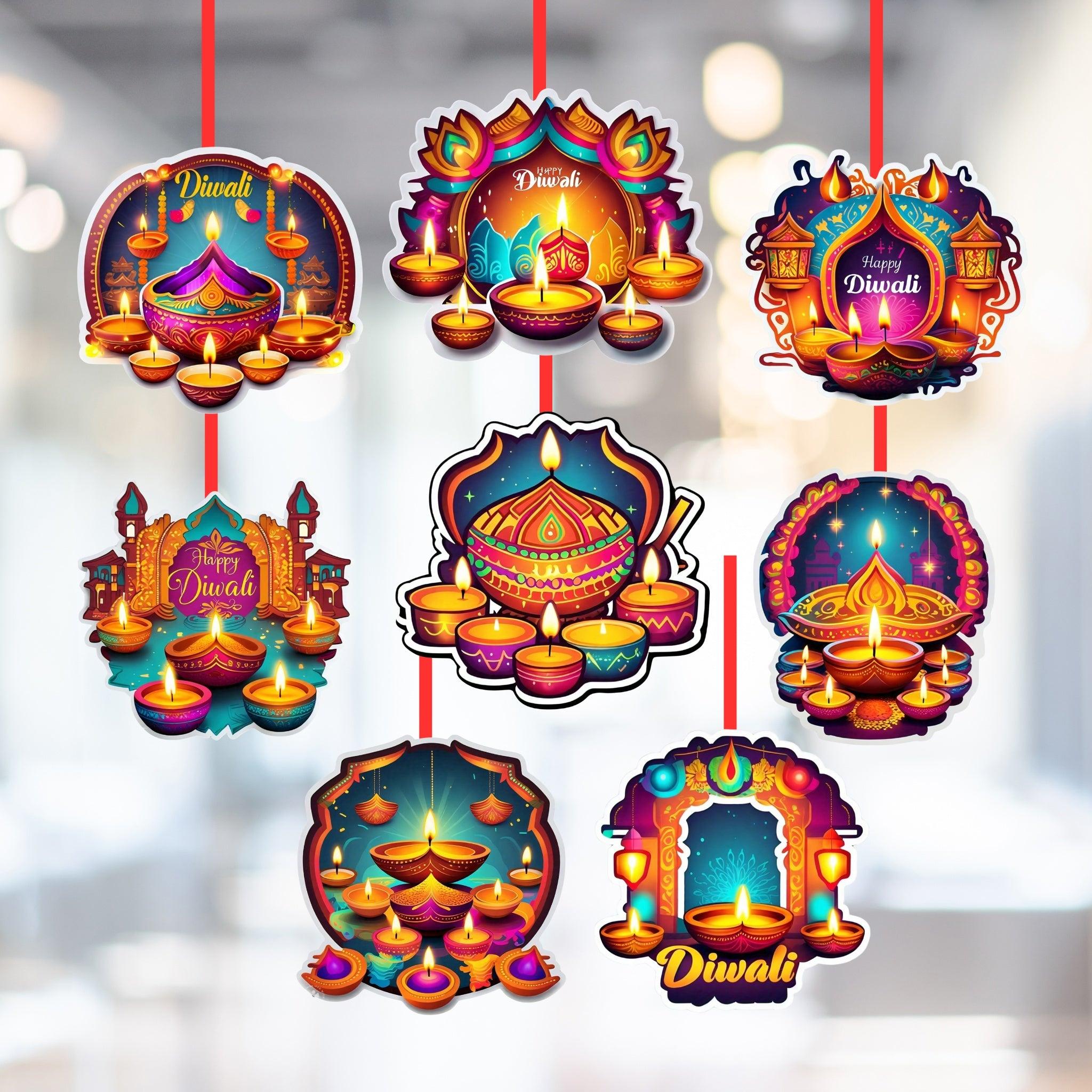 Diwali Hanging Danglers  - Pack of 8 DECORATIONS PRETTY UR PARTY