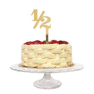 1/2 Cake Topper - Acrylic Gold ALL PARTY SUPPLIES Pretty UR Party