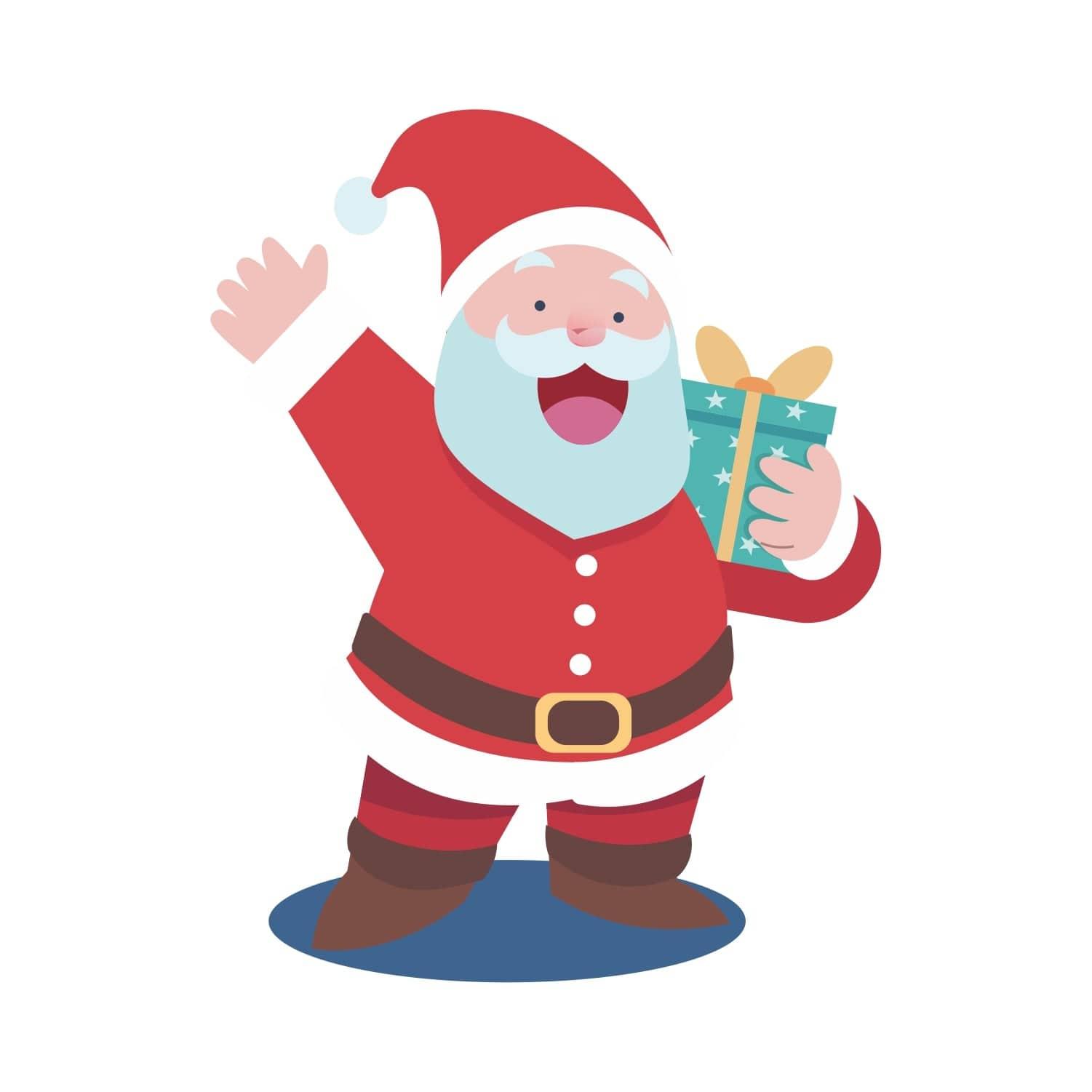 Santa Claus Theme Paper Cutouts for Homes, Parties, Window Display, Retail Decor - Pack of 10 DECORATIONS Pretty UR Party