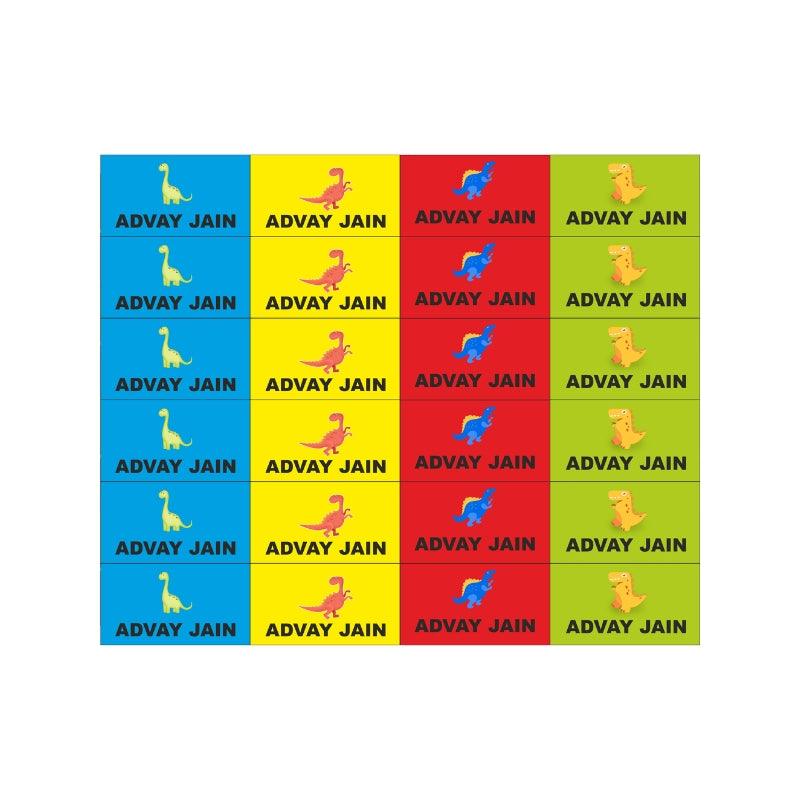 Dinosaur waterproof labels PERSONALISED PRETTY UR PARTY