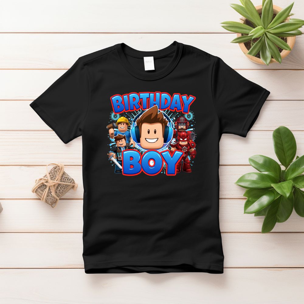 Roblox Birthday Boy T-shirt Roblox Birthday Boy T-shirt
