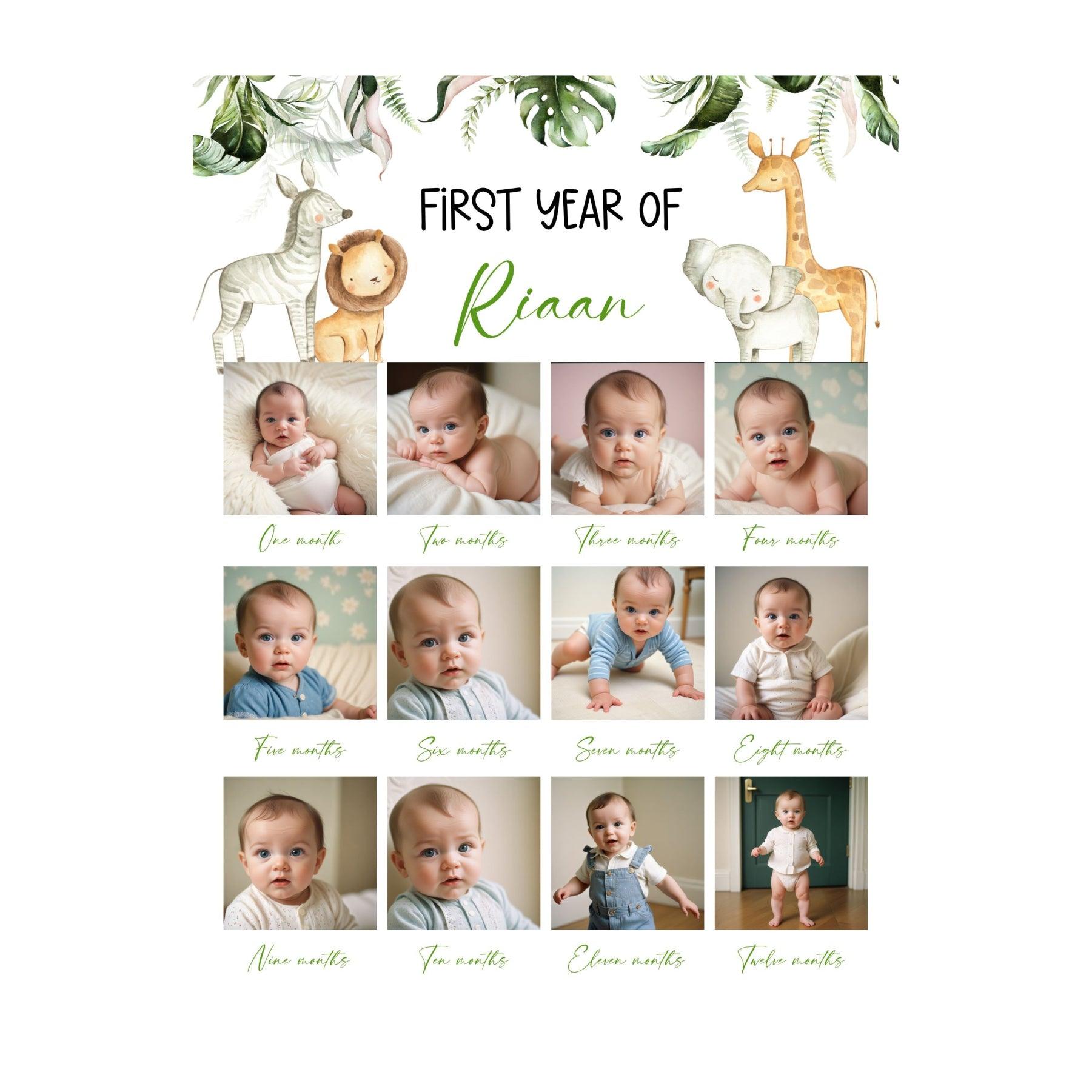 Wild One 1st Year Collage Board PERSONALISED Pretty UR Party