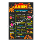 Lion King Design 2 Chalkboard Poster PERSONALISED Pretty UR Party