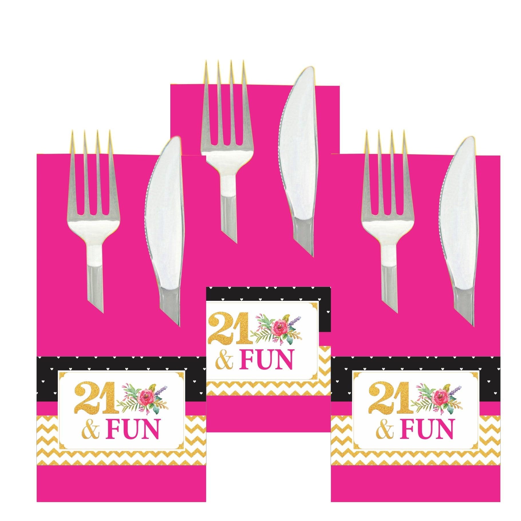 21st Birthday Theme Napkin Rings THEME PARTIES Pretty UR Party