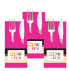 21st Birthday Theme Napkin Rings THEME PARTIES Pretty UR Party