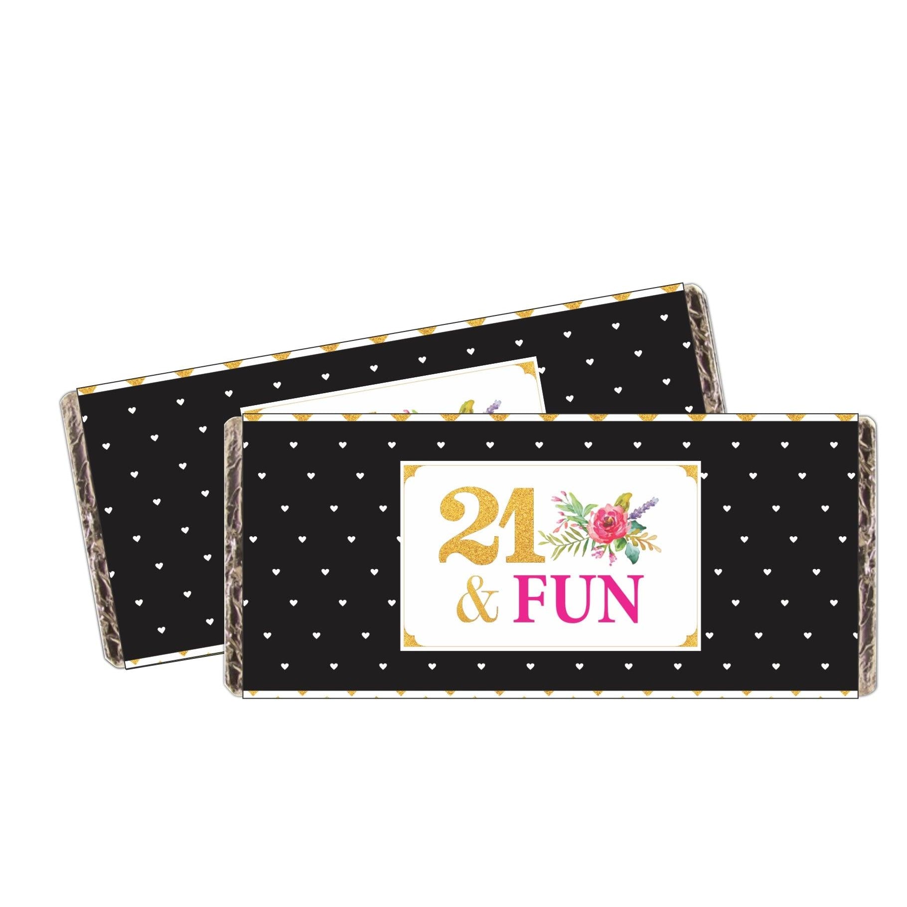 21st Birthday Theme Chocolate Wrappers THEME PARTIES Pretty UR Party