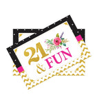 21st Birthday Theme Table Mats THEME PARTIES Pretty UR Party