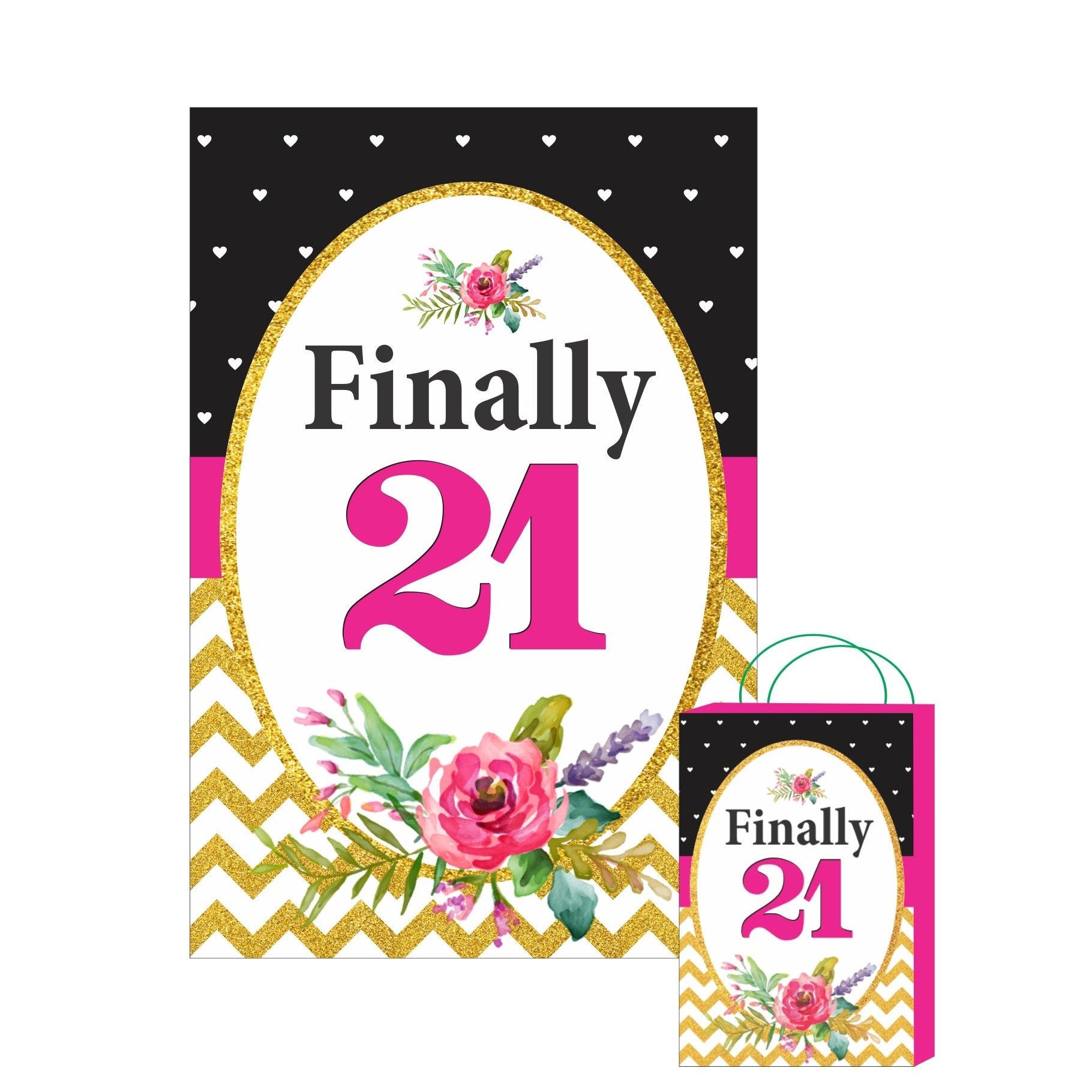 21st Birthday Theme Khoi Bag / Pinata ALL PARTY SUPPLIES Pretty UR Party