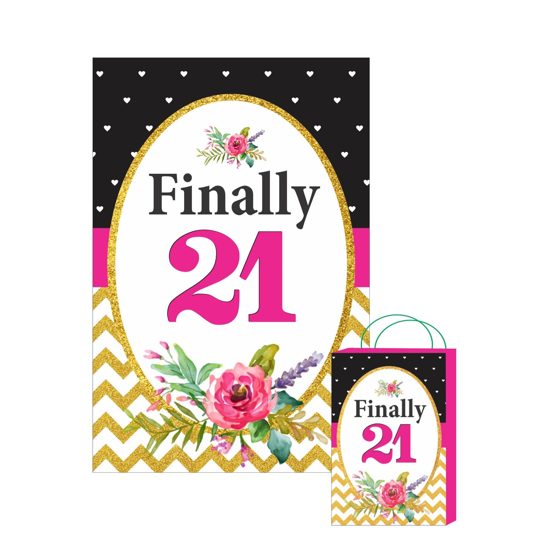 21st Birthday Theme Khoi Bag / Pinata ALL PARTY SUPPLIES Pretty UR Party