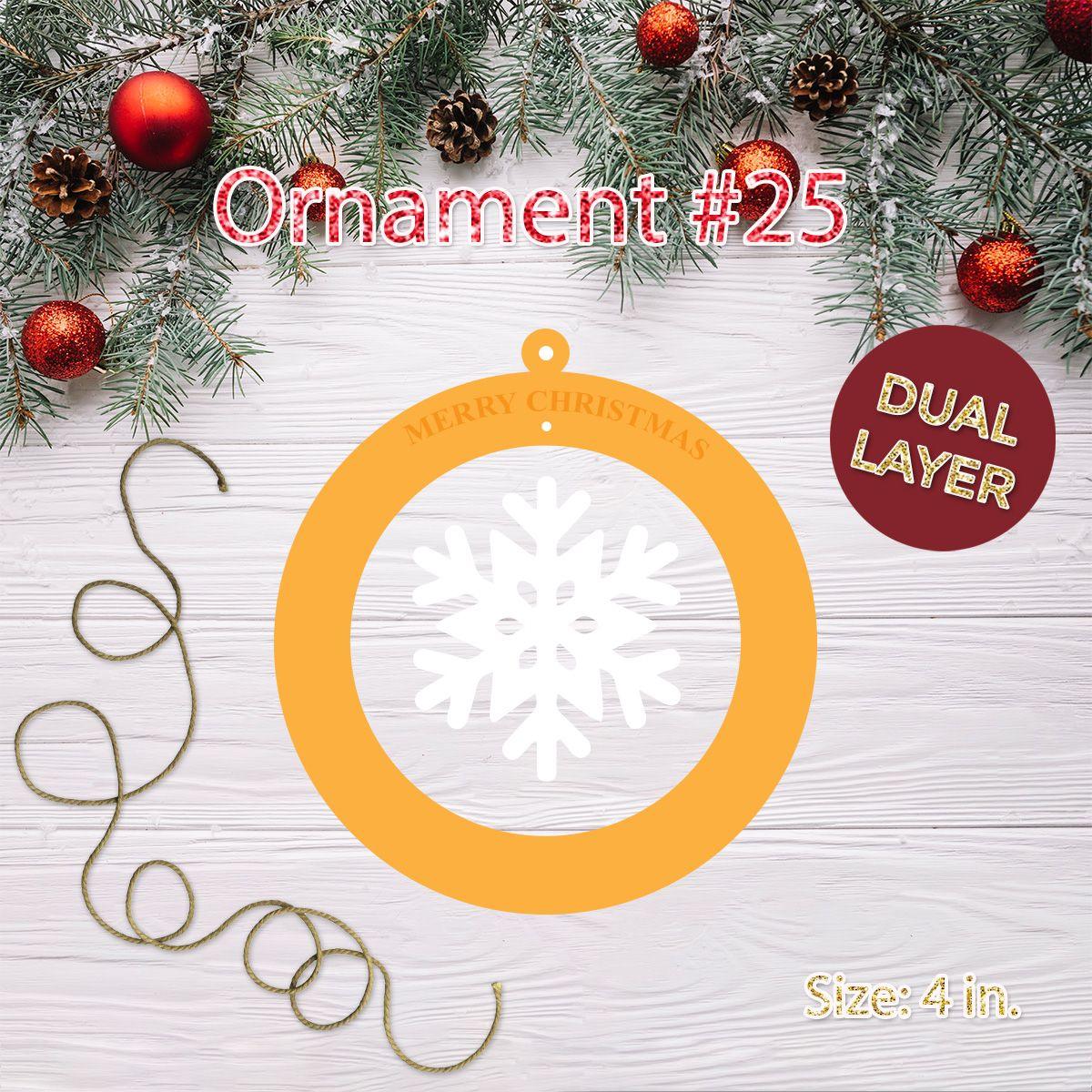 Personalized Acrylic Christmas Bauble 25 ALL PARTY SUPPLIES Pretty UR Party