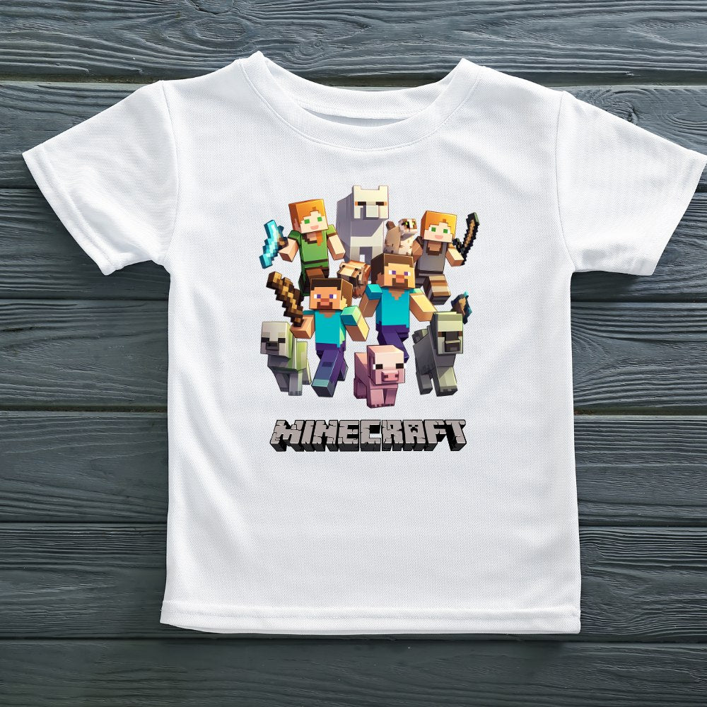 Minecraft theme T-shirt - Design 2 RETURN GIFTS Pretty UR Party