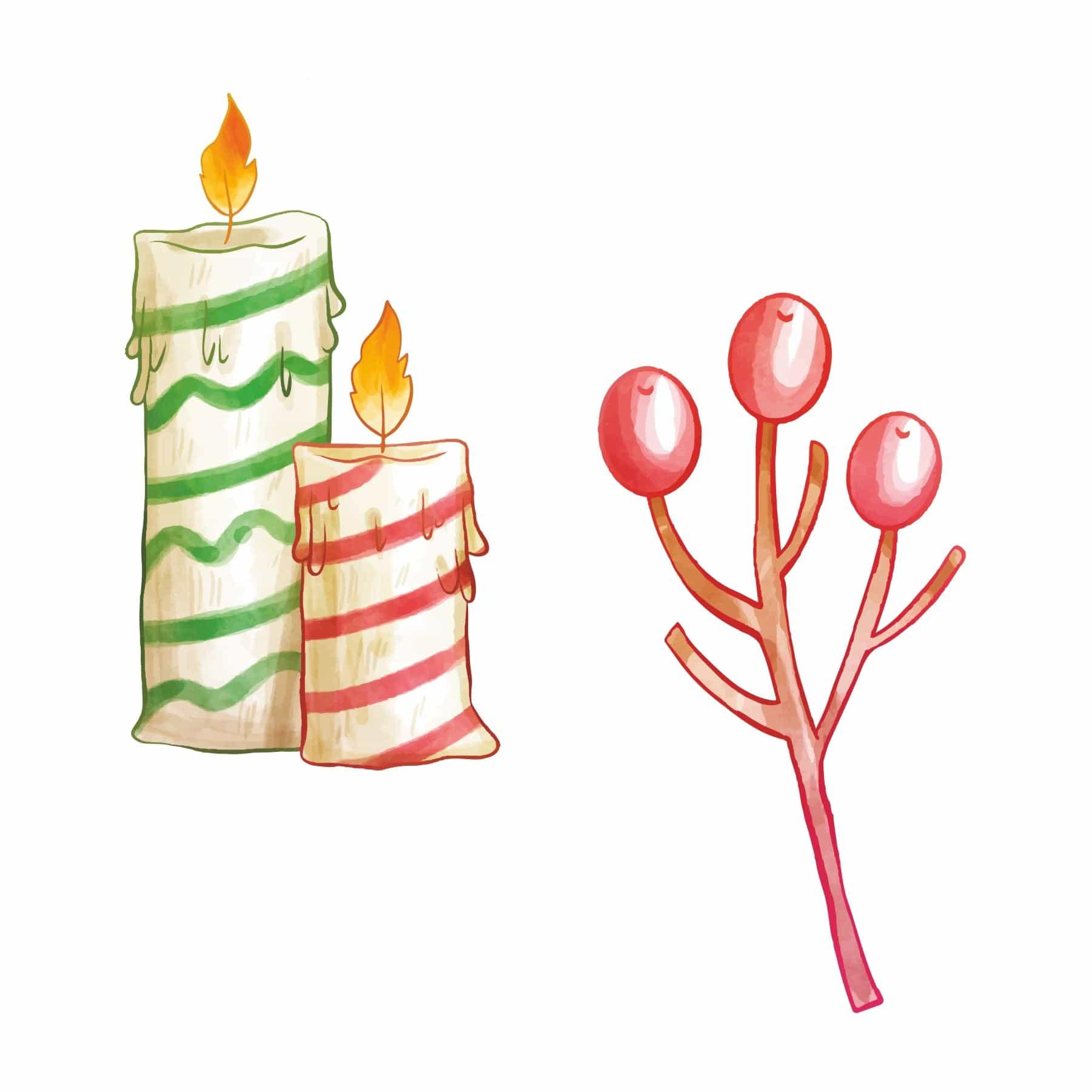 Watercolour Christmas Theme Paper Cutouts for Homes, Parties, Window Display, Retail Decor - Pack of 10 DECORATIONS Pretty UR Party