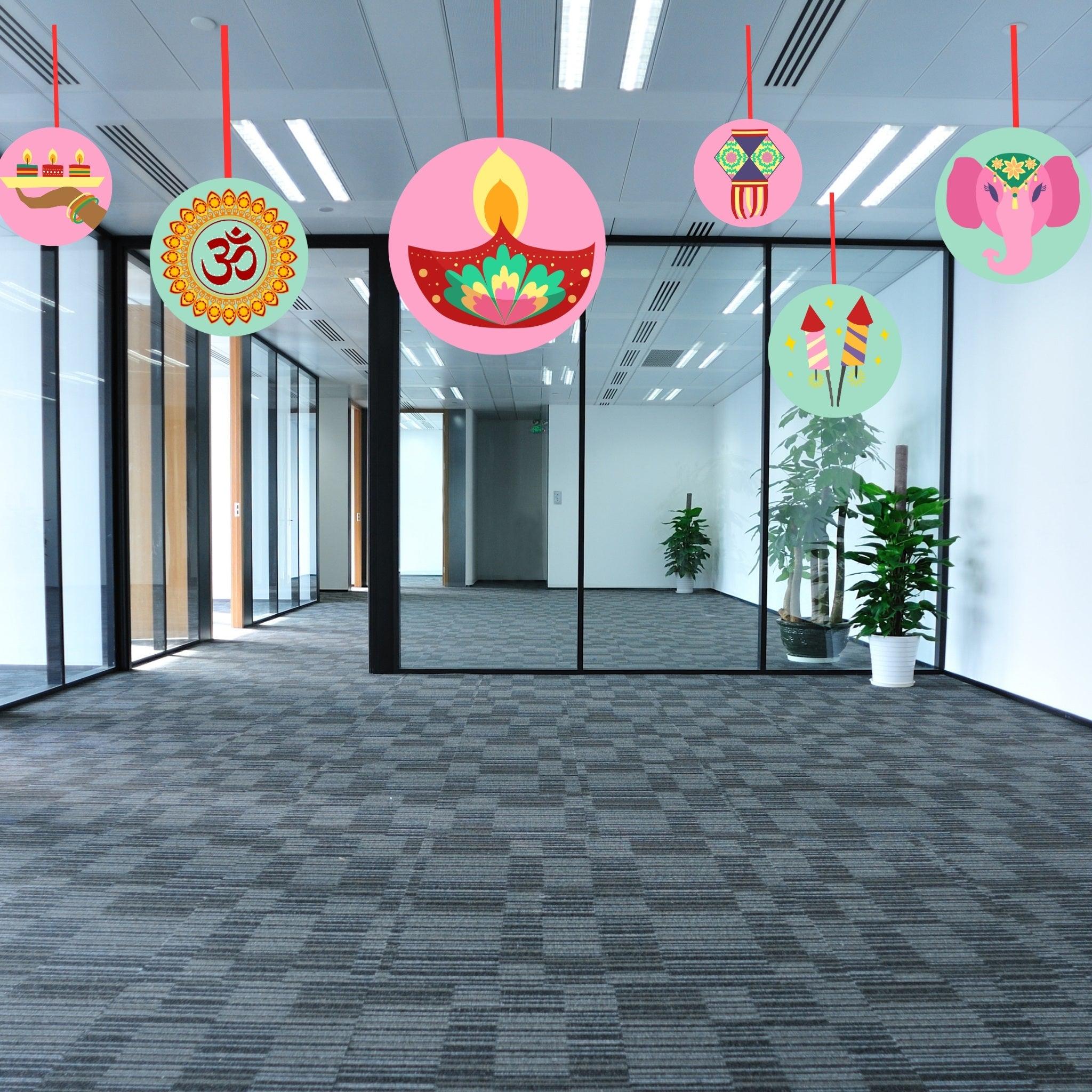 Diwali Hanging Danglers Round - Pack of 6 DECORATIONS PRETTY UR PARTY