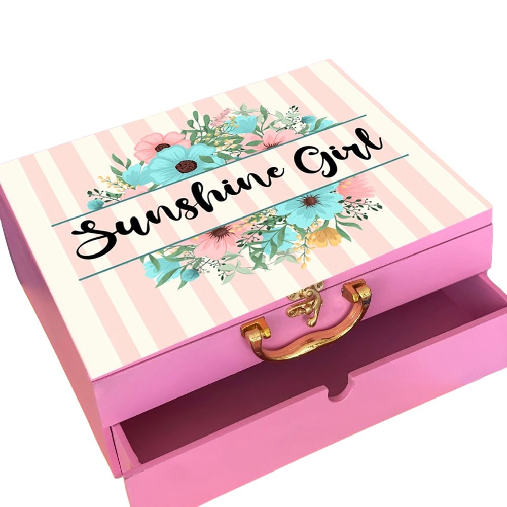 Personalised Wooden Trunk Box with Drawer Personalised Wooden Trunk Box with Drawer