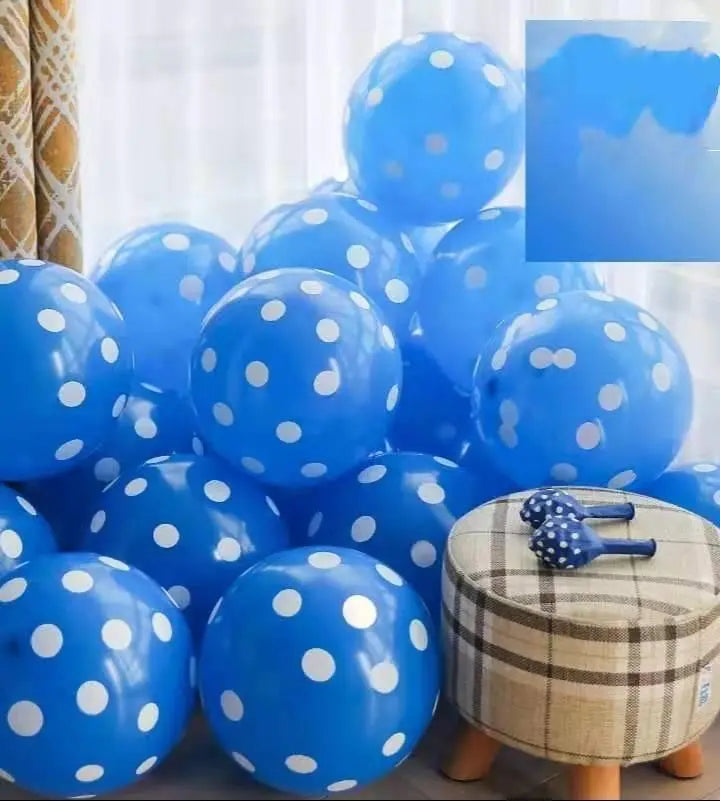 Blue Polka Dots Latex Balloons - Pack of 25 THEME PARTIES Pretty UR Party Blue Polka Dots Latex Balloons - Pack of 25 THEME PARTIES Pretty UR Party