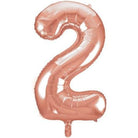 2 Number Foil Balloon ALL PARTY SUPPLIES Pretty UR Party 16 inch Rose Gold