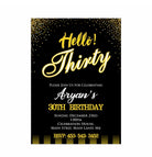 Gold and Black 30th Birthday Theme Invitations ALL PARTY SUPPLIES Pretty UR Party
