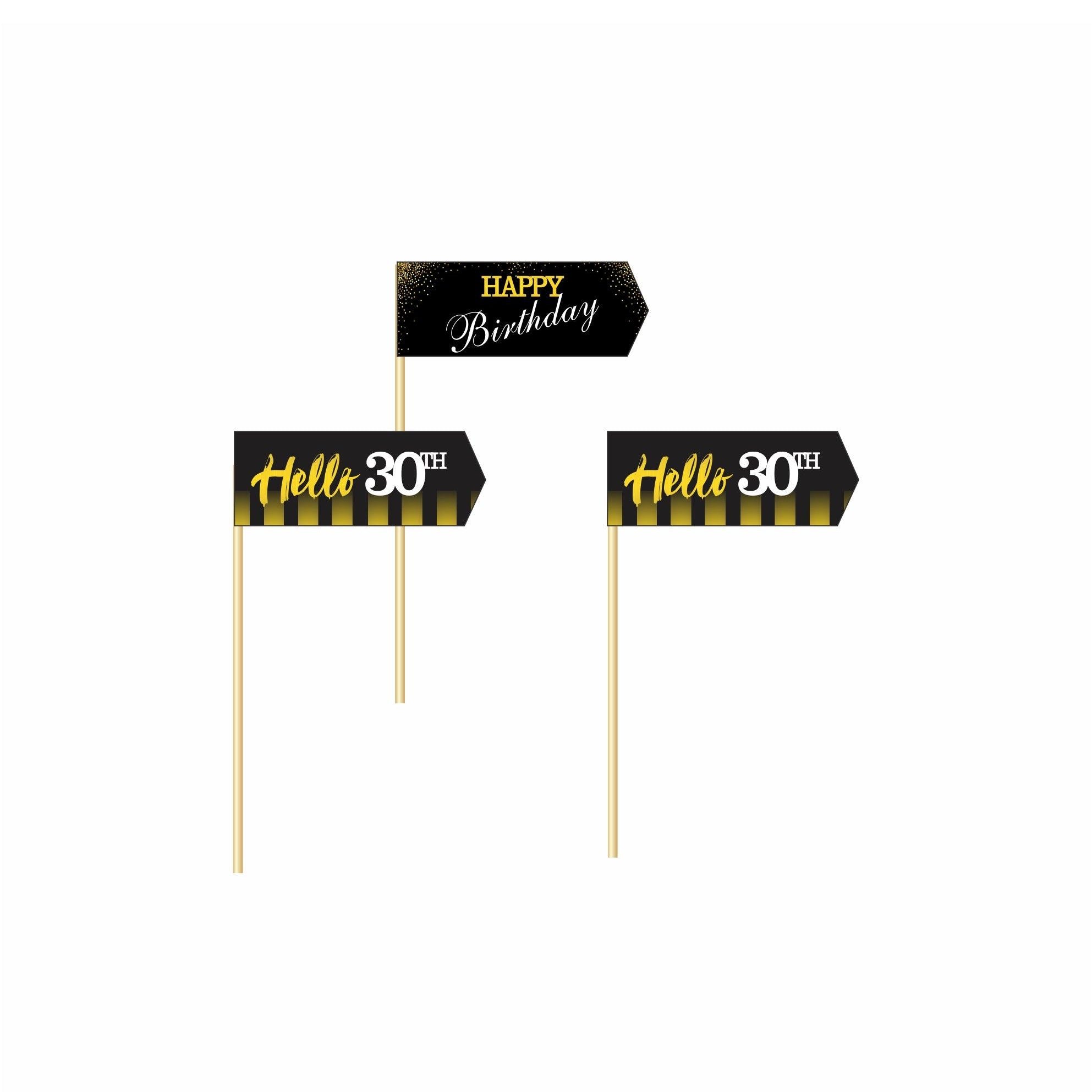 Gold and Black 30th Birthday Birthday Theme Picks THEME PARTIES Pretty UR Party