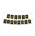 Gold and Black 30th Birthday Theme Bunting BIRTHDAYS Pretty UR Party