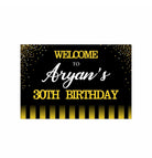 Gold and Black 30th Birthday Theme Entrance Banner / Door Sign THEME PARTIES Pretty UR Party
