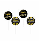 Gold and Black 30th Birthday Theme Cupcake / Food Toppers THEME PARTIES Pretty UR Party