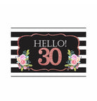 Pink and Black 30th Birthday Theme Table Mats THEME PARTIES Pretty UR Party
