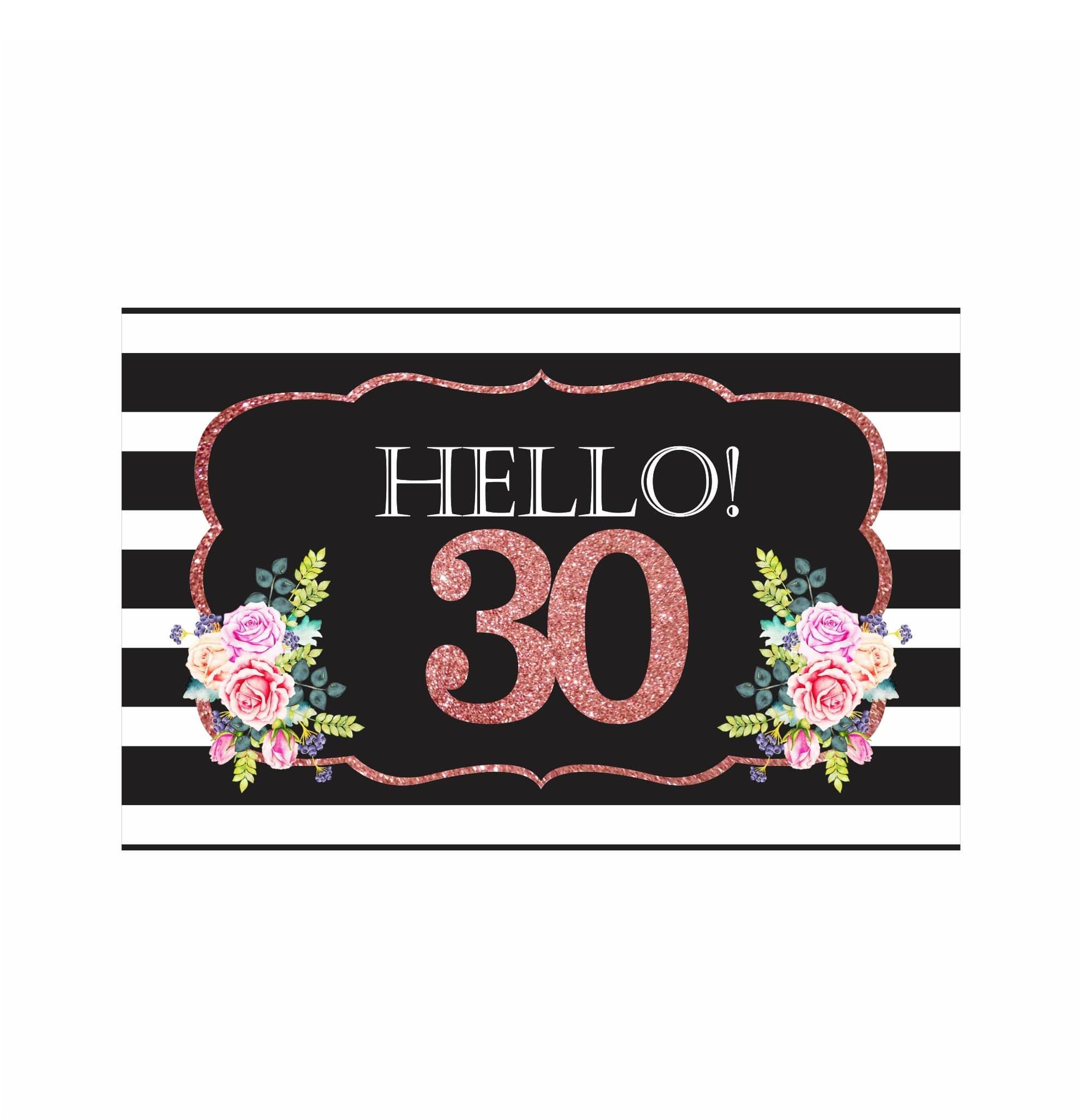 Pink and Black 30th Birthday Theme Table Mats THEME PARTIES Pretty UR Party