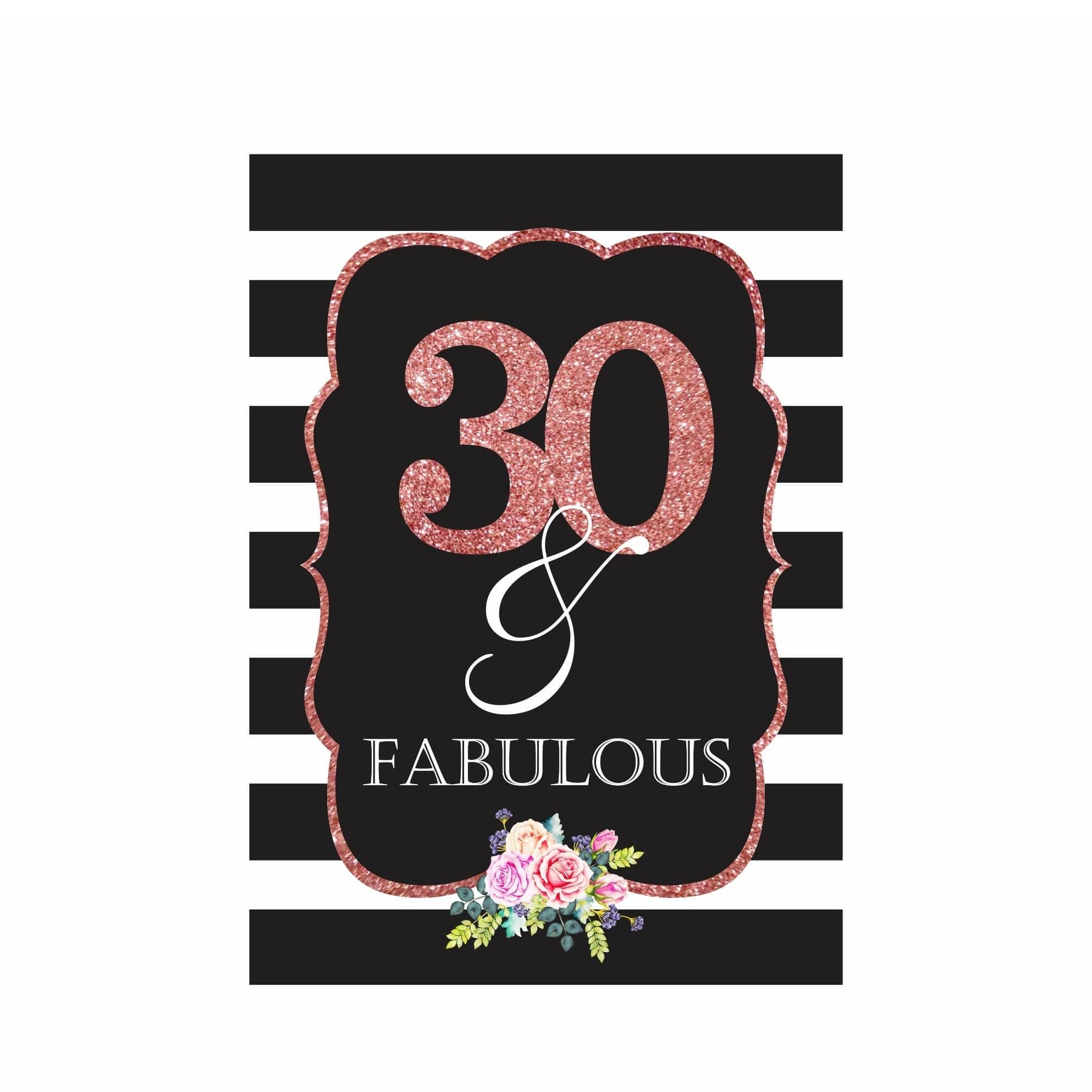 Pink and Black 30th Birthday Theme Centerpieces - Pack of 2 THEME PARTIES Pretty UR Party