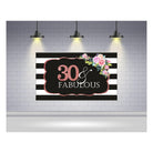 Pink and Black 30th Birthday Theme Backdrop PERSONALISED Pretty UR Party
