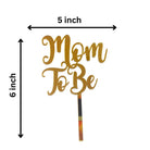 Mom to Be Cake Topper - Acrylic Gold ALL PARTY SUPPLIES Pretty UR Party