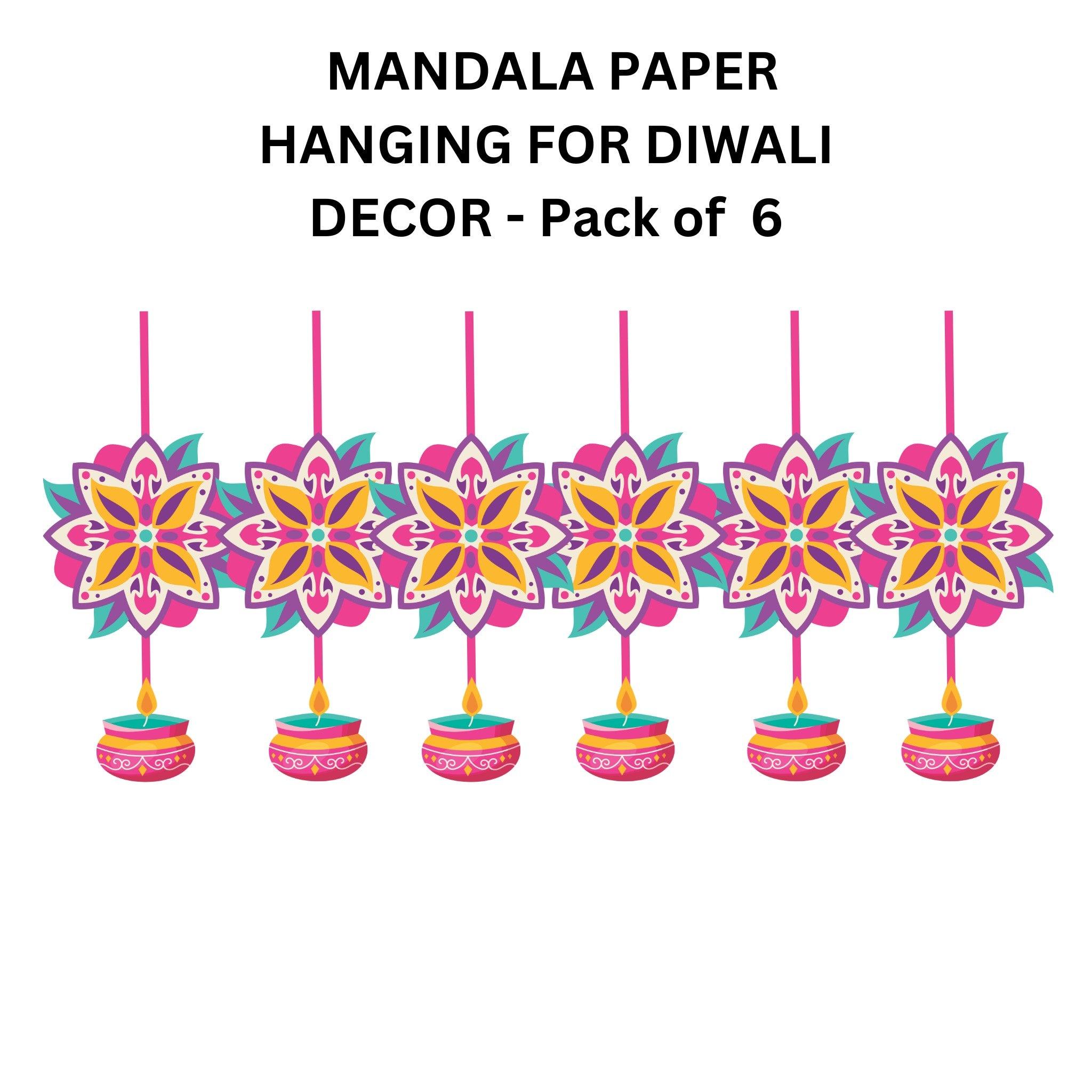 Diwali Hanging Danglers Double - Pack of 6 DECORATIONS PRETTY UR PARTY