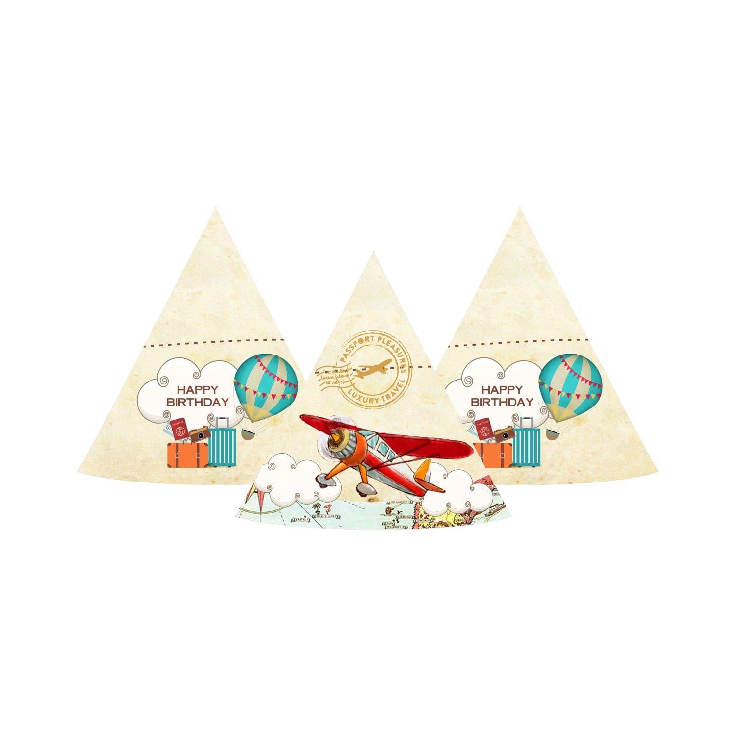 Travel Party Decorations Kit - 80 Pieces Combo Pack BIRTHDAYS Pretty UR Party