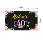 40th Birthday Theme Backdrop PERSONALISED Pretty UR Party