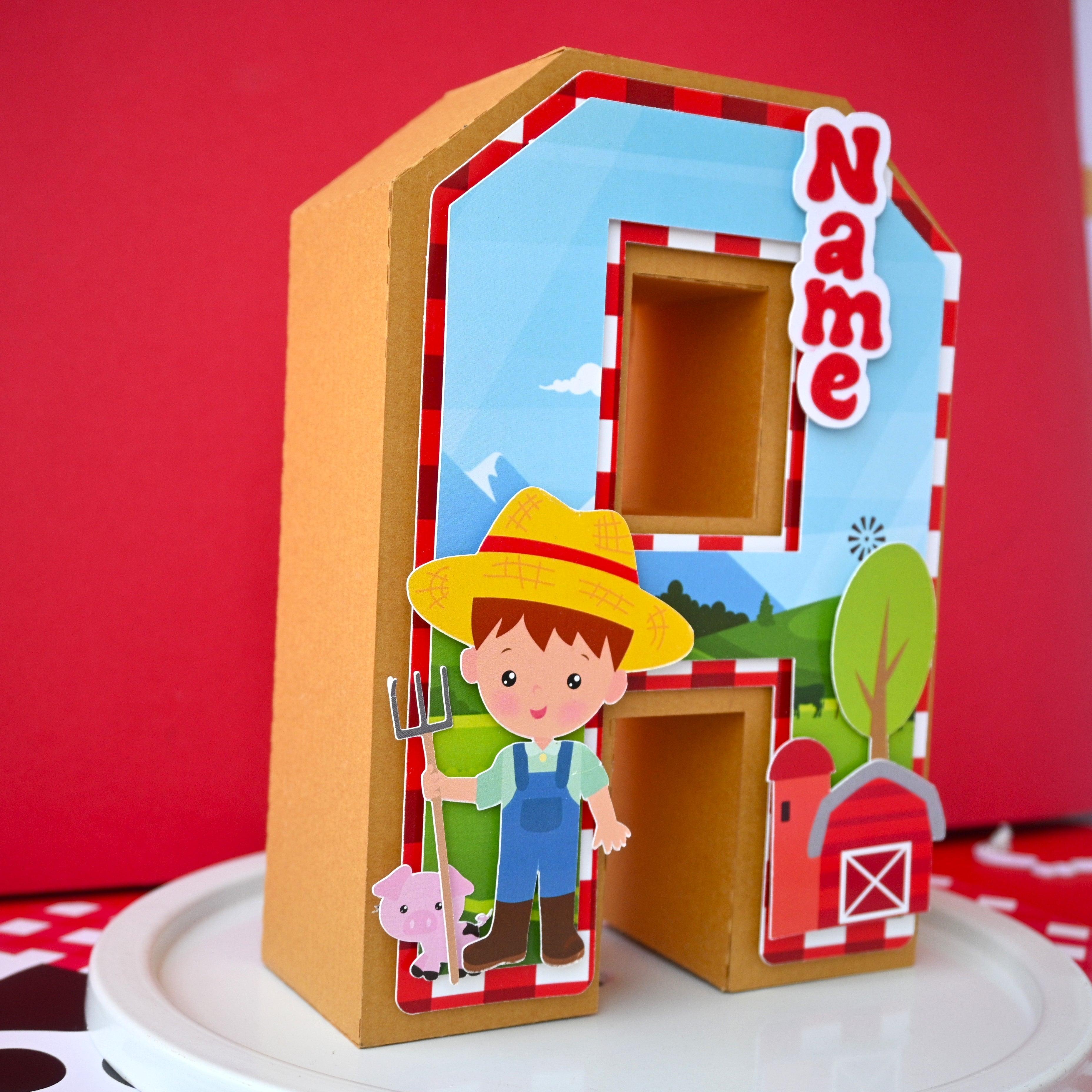 Barnyard 3D Letter / Number HANDCRAFTED PRETTY UR PARTY