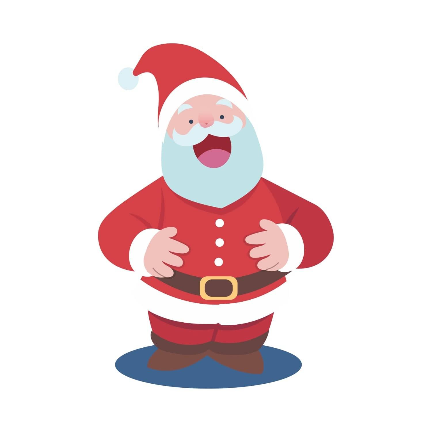 Santa Claus Theme Paper Cutouts for Homes, Parties, Window Display, Retail Decor - Pack of 10 DECORATIONS Pretty UR Party