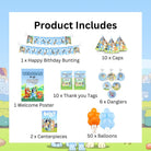 Bluey Party Decorations Kit - 80 pcs combo pack THEME PARTIES Pretty UR Party