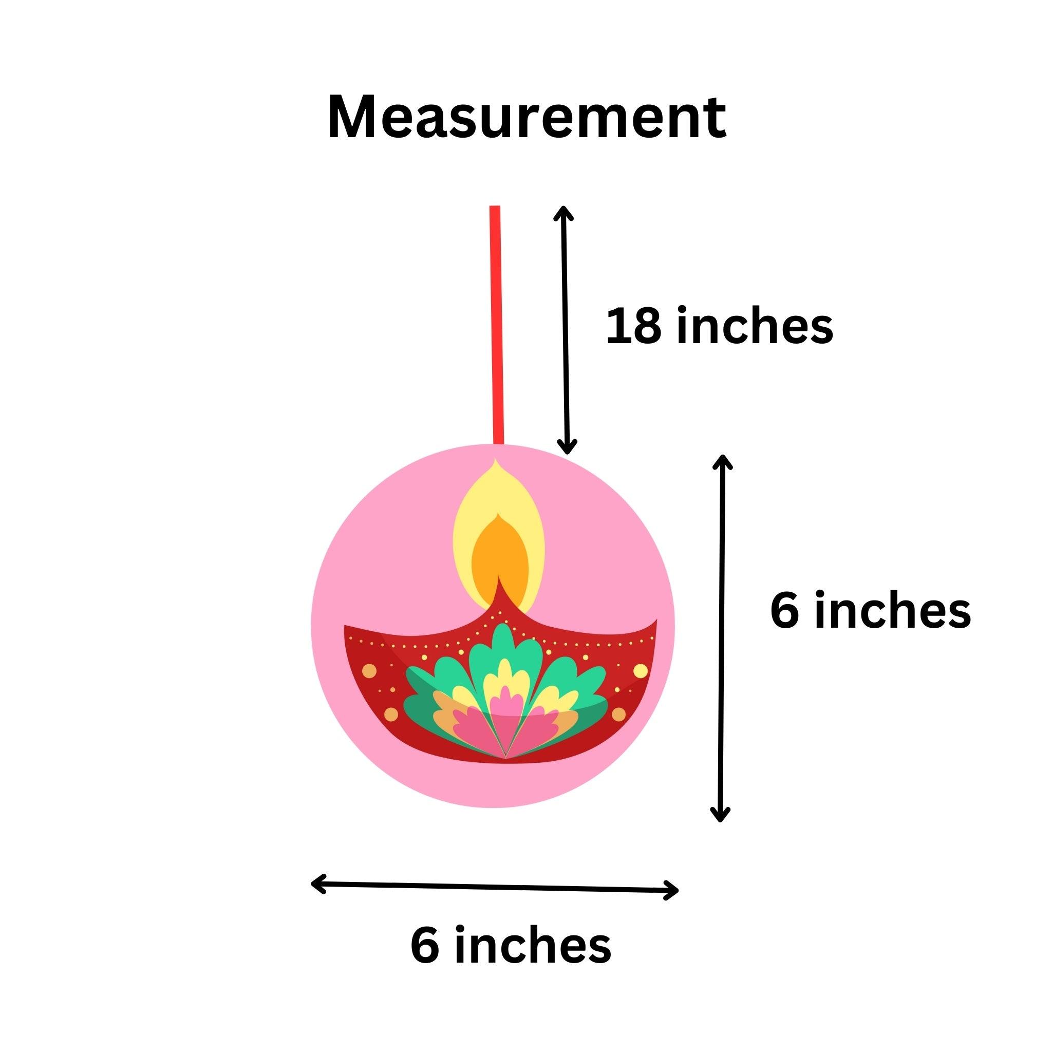 Diwali Hanging Danglers Round - Pack of 6 DECORATIONS PRETTY UR PARTY