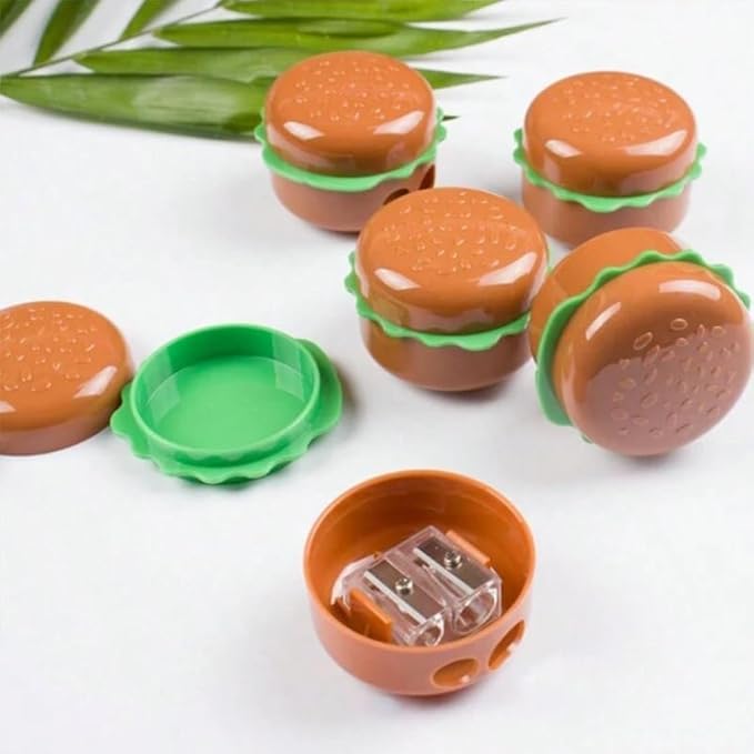 Mini Burger shaped Sharpener - Pack of 4 ALL PARTY SUPPLIES PRETTY UR PARTY