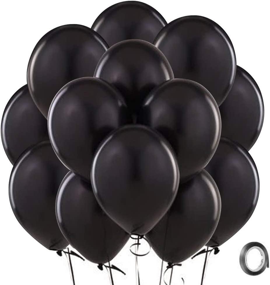 Black Latex Balloons - Pack of 50 BALLOONS Pretty UR Party