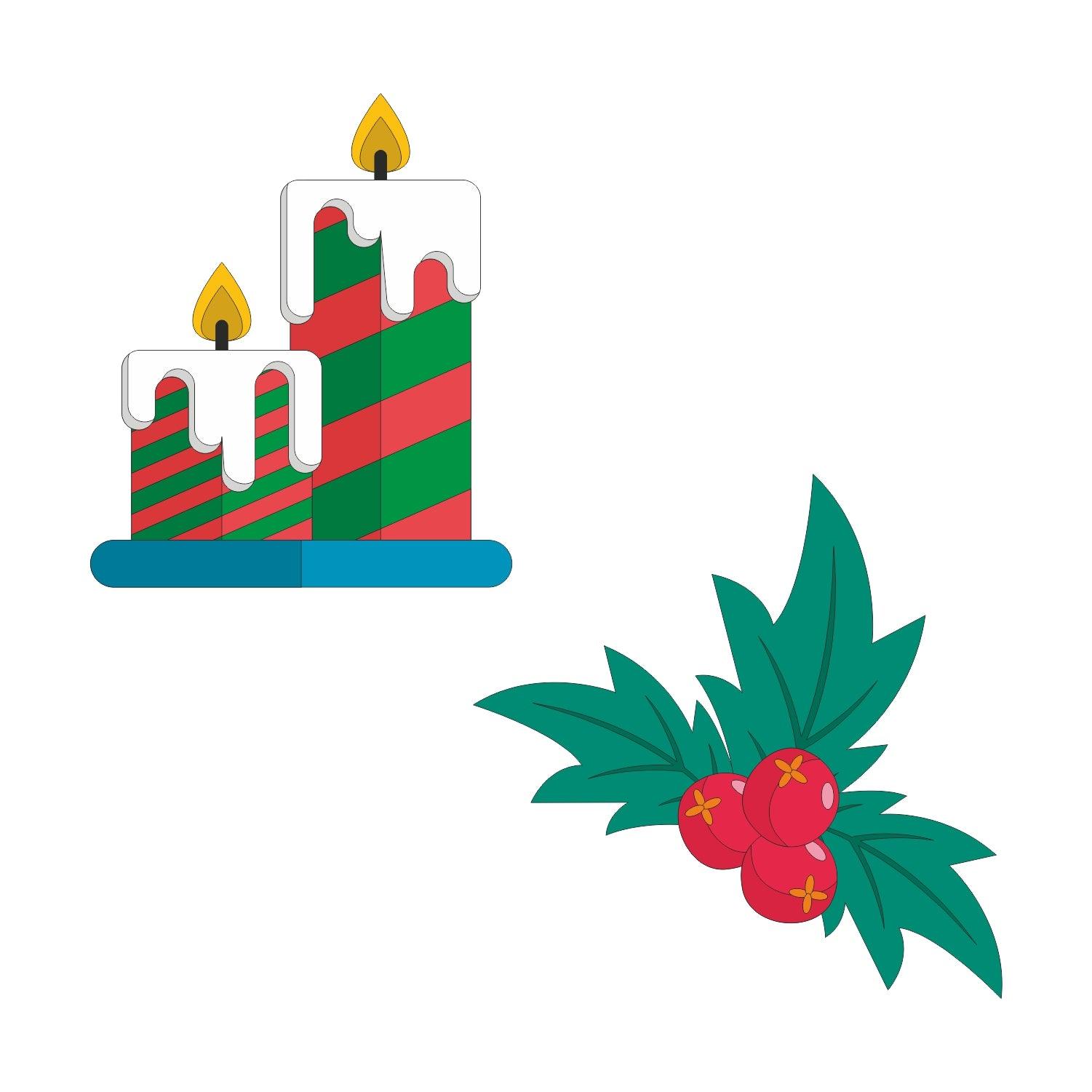 Christmas Theme Paper Cutouts for Homes, Parties, Window Display, Retail Decor - Pack of 10 DECORATIONS Pretty UR Party